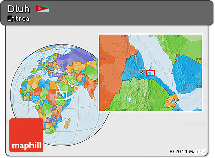 Political Location Map of Dluh