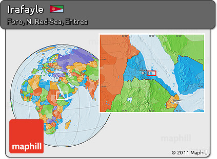 Political Location Map of Irafayle
