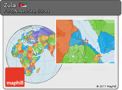 Political Location Map of Zula