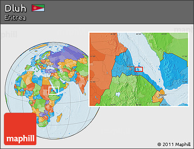 Political Location Map of Dluh