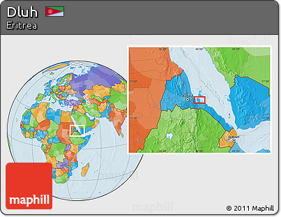 Political Location Map of Dluh