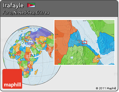 Political Location Map of Irafayle