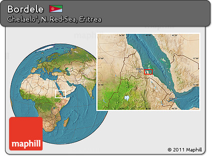 Satellite Location Map of Bordele