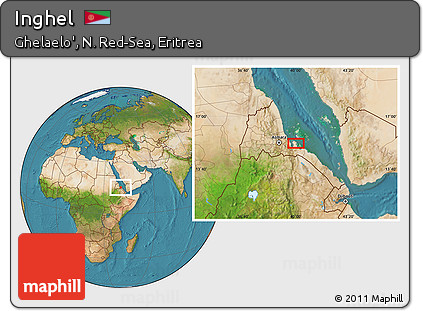 Satellite Location Map of Inghel