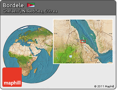 Satellite Location Map of Bordele