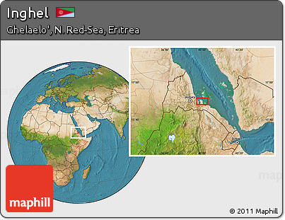 Satellite Location Map of Inghel