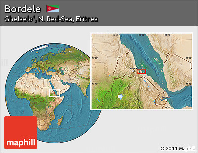 Satellite Location Map of Bordele