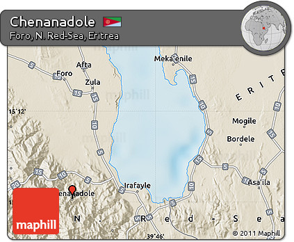 Shaded Relief Map of Chenanadole