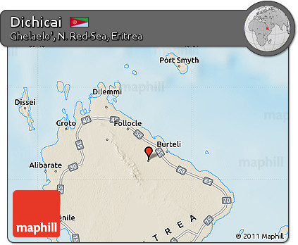 Shaded Relief Map of Dichicai