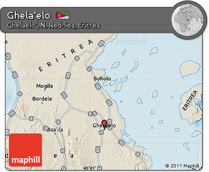 Shaded Relief Map of Ghela'elo