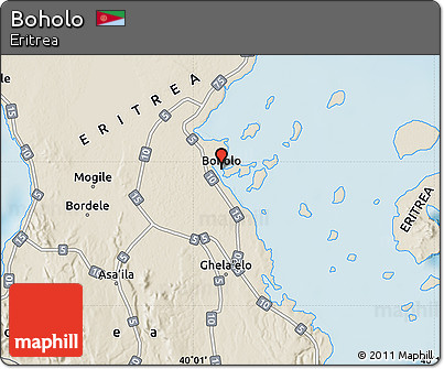 Shaded Relief Map of Boholo
