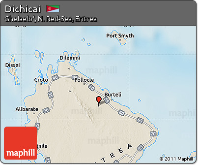 Shaded Relief Map of Dichicai