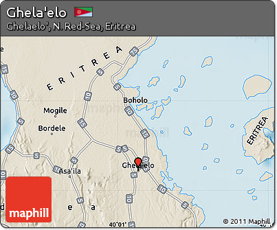 Shaded Relief Map of Ghela'elo