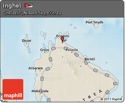 Shaded Relief Map of Inghel