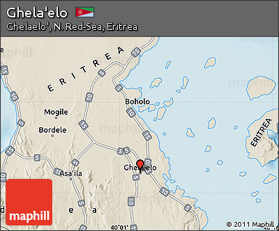 Shaded Relief Map of Ghela'elo