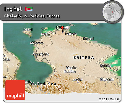 Satellite Panoramic Map of Inghel