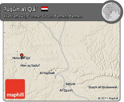 Shaded Relief 3D Map of Ḩuşūn Al Qā`