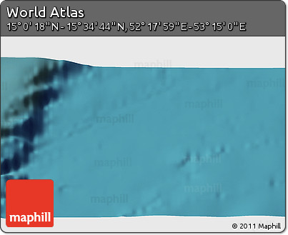 Satellite 3D Map of the Area around 15° 17' 31" N, 52° 46' 29" E