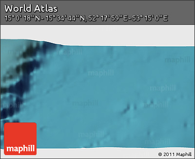 Satellite 3D Map of the Area around 15° 17' 31" N, 52° 46' 29" E