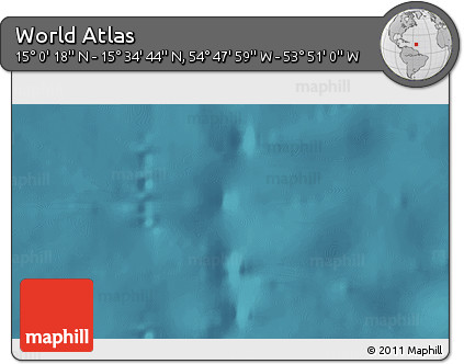 Satellite 3D Map of the Area around 15° 17' 31" N, 54° 19' 30" W