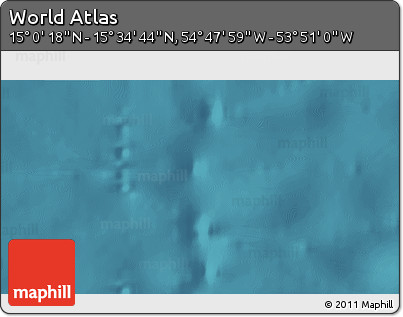 Satellite 3D Map of the Area around 15° 17' 31" N, 54° 19' 30" W