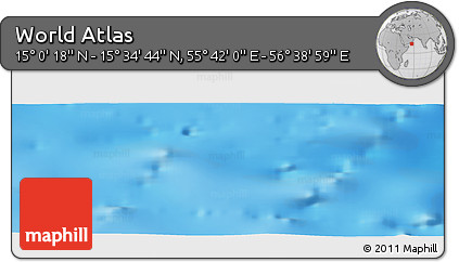 Physical Panoramic Map of the Area around 15° 17' 31" N, 56° 10' 29" E