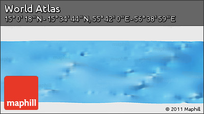 Physical Panoramic Map of the Area around 15° 17' 31" N, 56° 10' 29" E