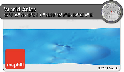 Physical Panoramic Map of the Area around 15° 17' 31" N, 58° 43' 30" E