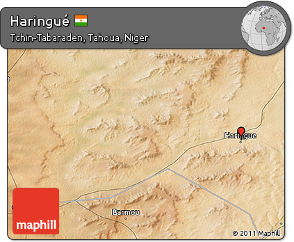 Satellite 3D Map of Haringué