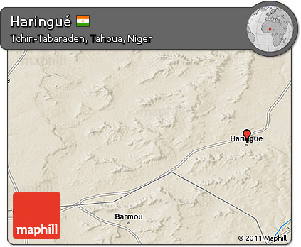 Shaded Relief 3D Map of Haringué