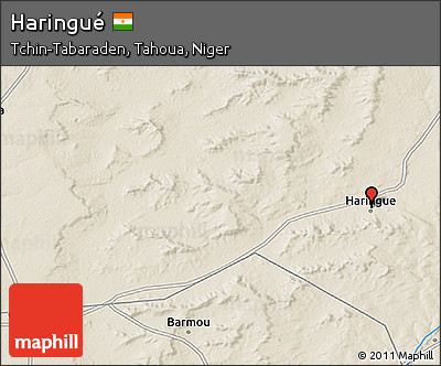 Shaded Relief 3D Map of Haringué