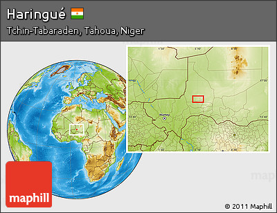 Physical Location Map of Haringué