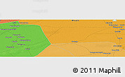 Political Panoramic Map of the area around 15° 17' 31" N, 5° 1' 30" W