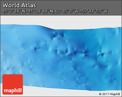 Physical 3D Map of the Area around 15° 17' 31" N, 60° 16' 29" W