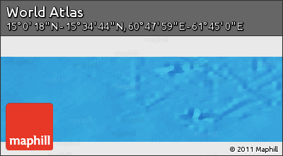 Physical Panoramic Map of the Area around 15° 17' 31" N, 61° 16' 29" E