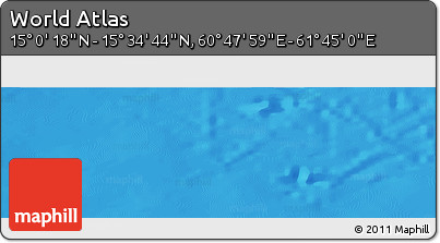 Physical Panoramic Map of the Area around 15° 17' 31" N, 61° 16' 29" E