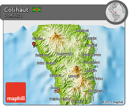 Physical 3D Map of Colihaut