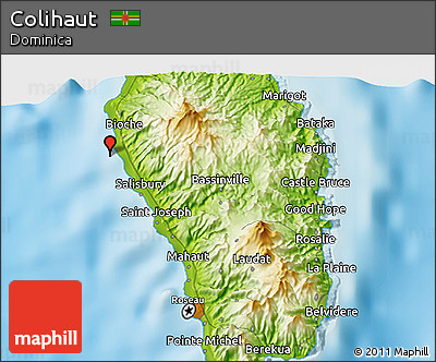 Physical 3D Map of Colihaut