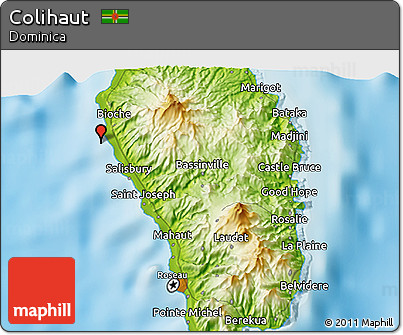 Physical 3D Map of Colihaut