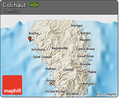 Shaded Relief 3D Map of Colihaut