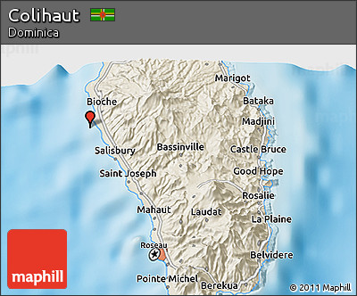 Shaded Relief 3D Map of Colihaut