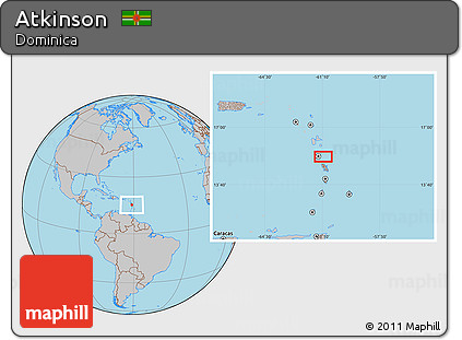 Gray Location Map of Atkinson