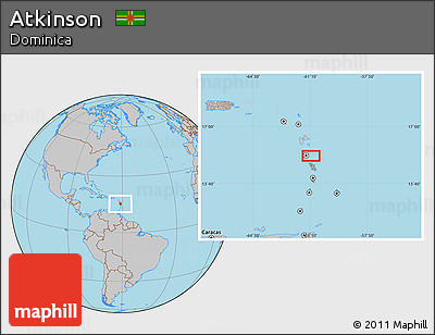 Gray Location Map of Atkinson