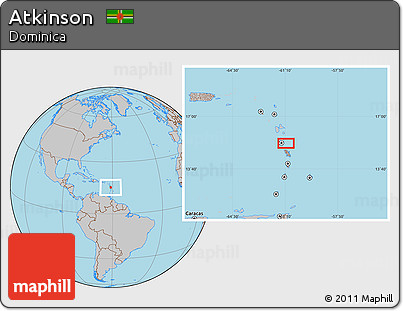 Gray Location Map of Atkinson