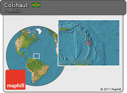 Satellite Location Map of Colihaut