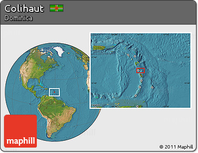 Satellite Location Map of Colihaut