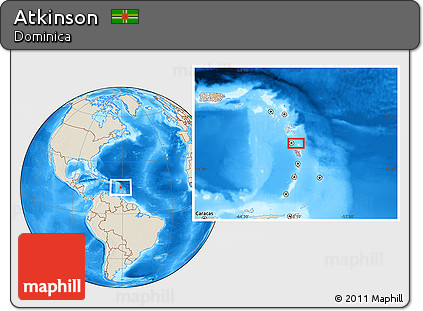 Shaded Relief Location Map of Atkinson