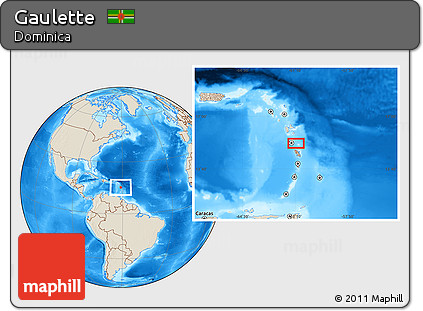 Shaded Relief Location Map of Gaulette