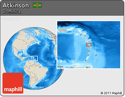 Shaded Relief Location Map of Atkinson