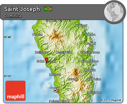 Physical Map of Saint Joseph